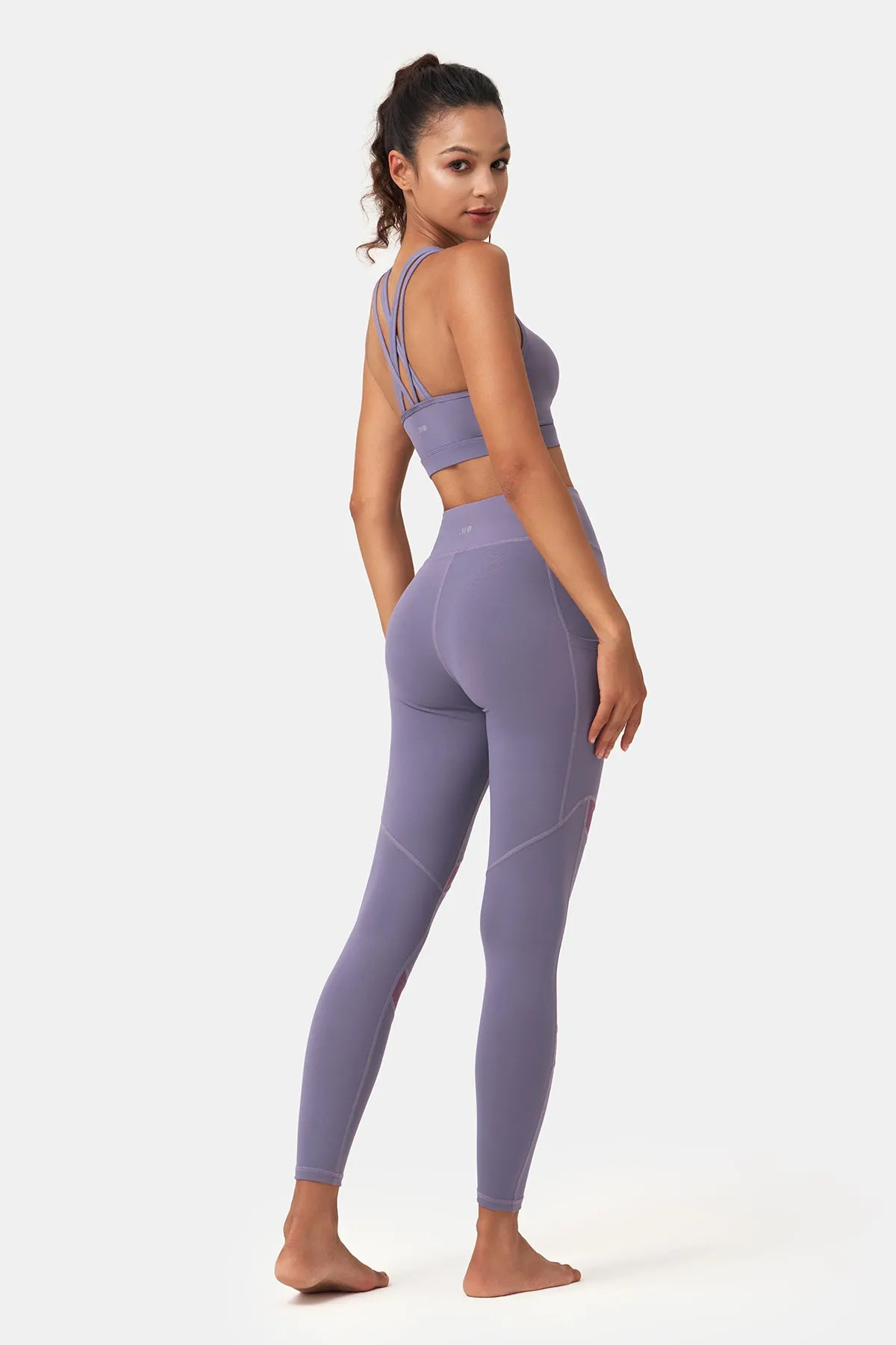 Mesh Panels High-Rise Tight Leggings