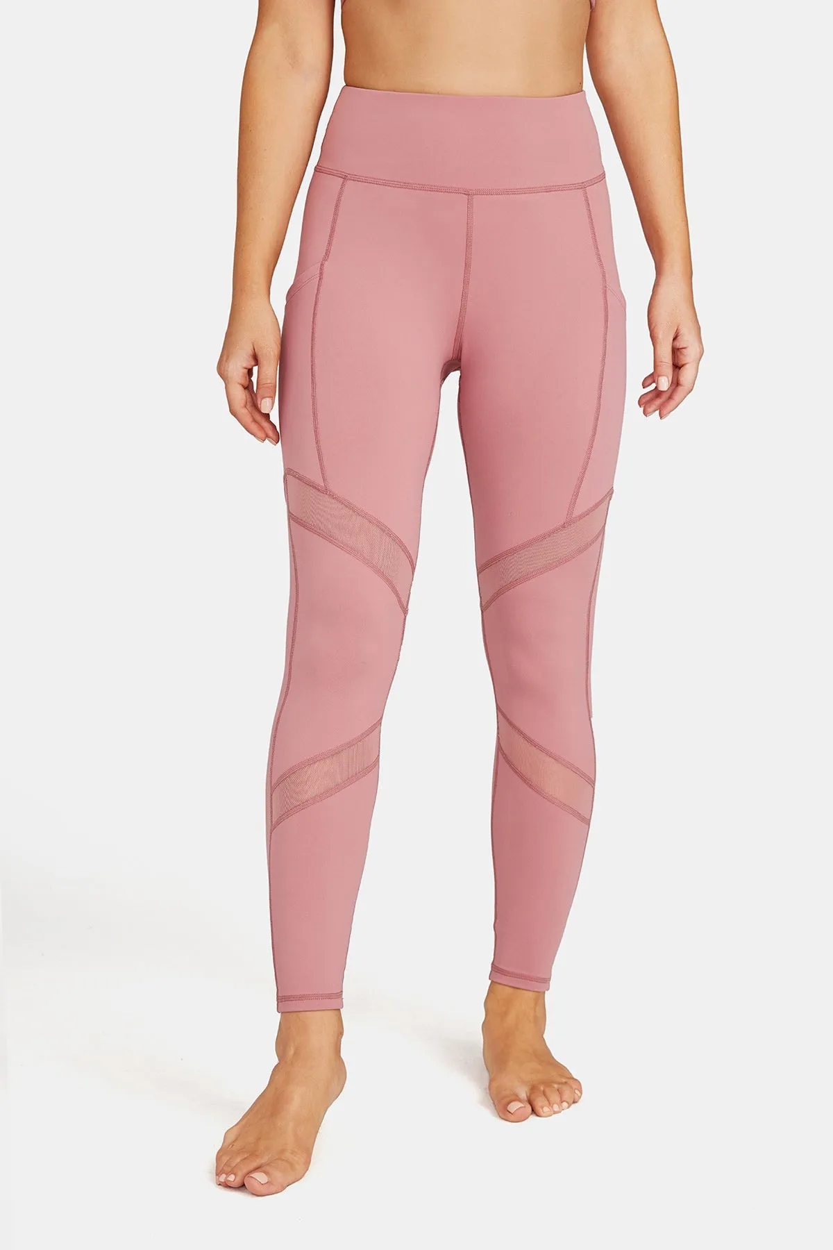 Mesh Panels High-Rise Tight Leggings