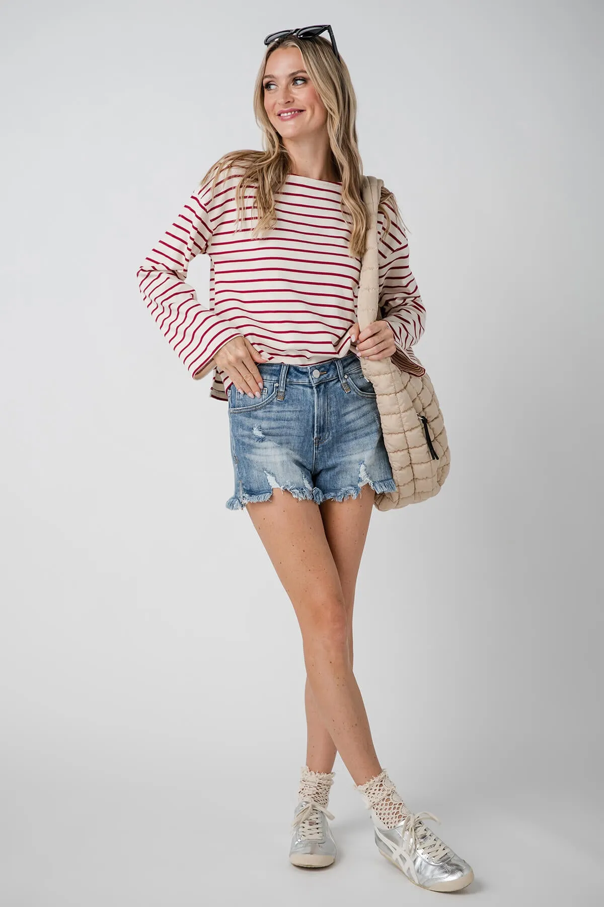 Miou Muse Striped Long Sleeve Top