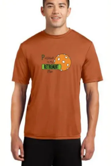 Pickleball Is My Retirement Plan | Clearance Men’s Short Sleeve Pickleball Shirt | 100% Polyester