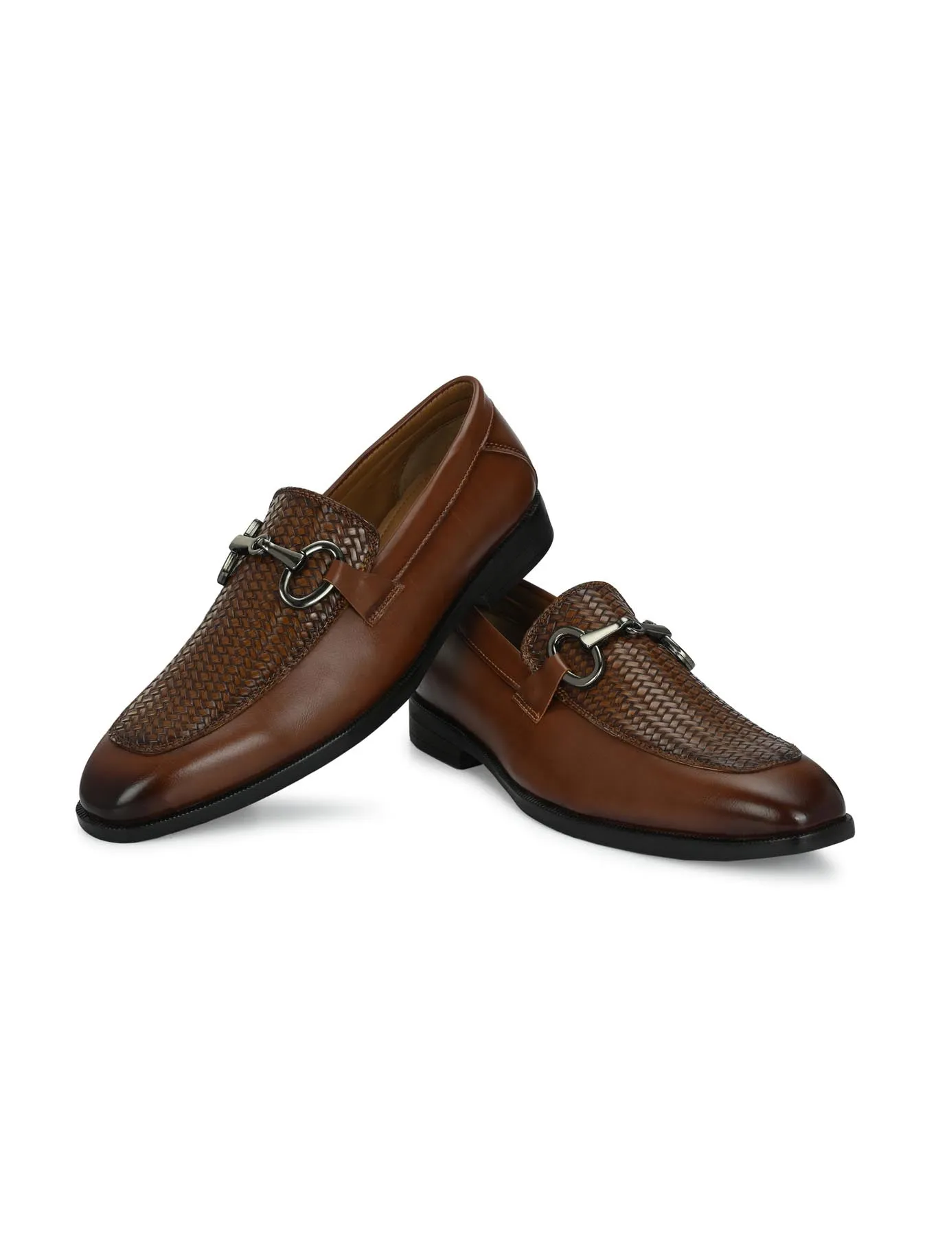 Premium Branded Horsebit Formal Synthetic Loafer With Tpr Sole And Heel Support