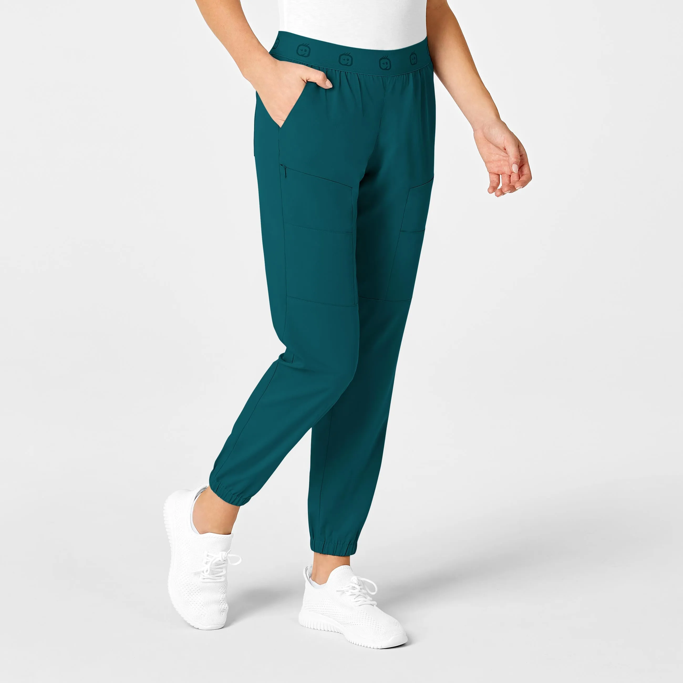 PRO Women's Slim Cargo Jogger Scrub Pant - Caribbean