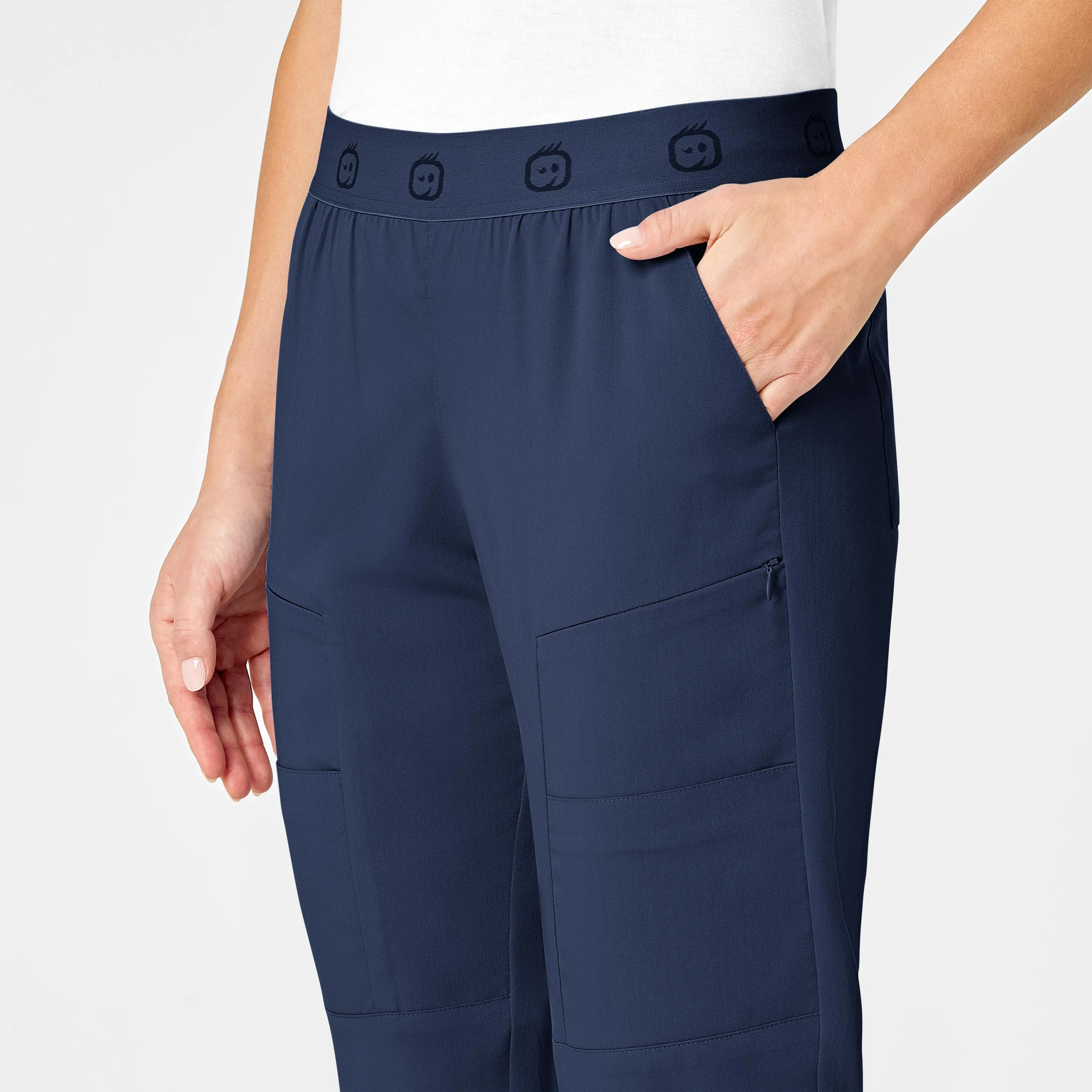 PRO Women's Slim Cargo Jogger Scrub Pant - Navy