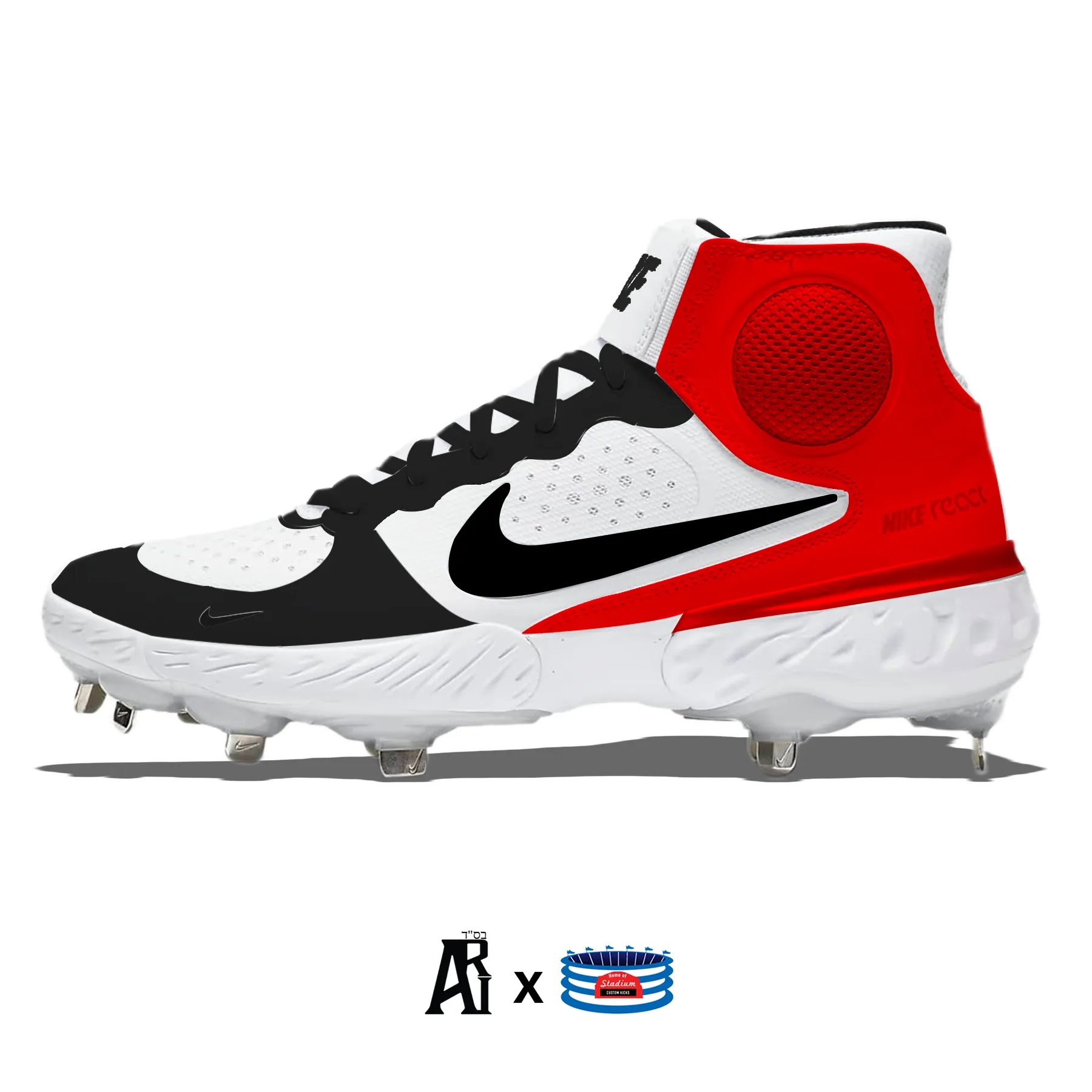 "Black Toe" Nike Alpha Huarache Elite 3 Mid Cleats