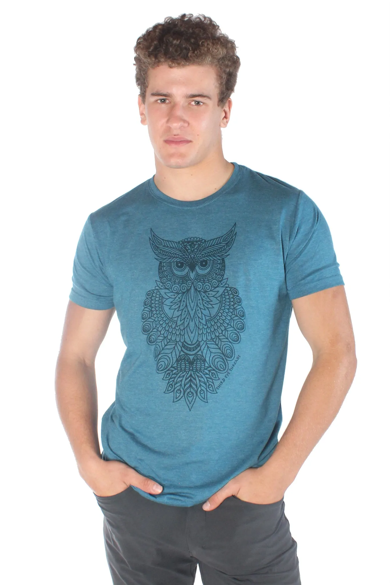 Sacred Geometry OWL TRI-BLEND CREW NECK TEE