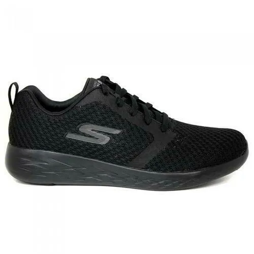 Skechers Go Run 600 Circulate Mens All Black Lace Up Trainers Shoes Size 7-13