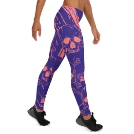 Skull Crossbones Swirl Leggings