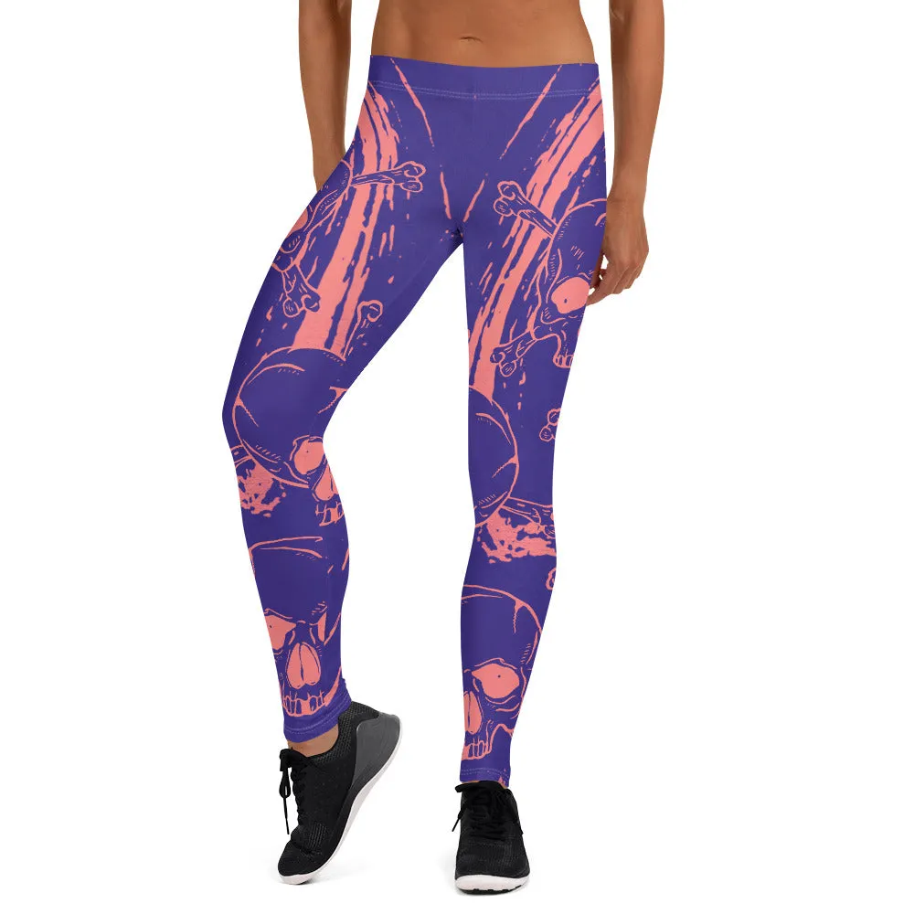 Skull Crossbones Swirl Leggings