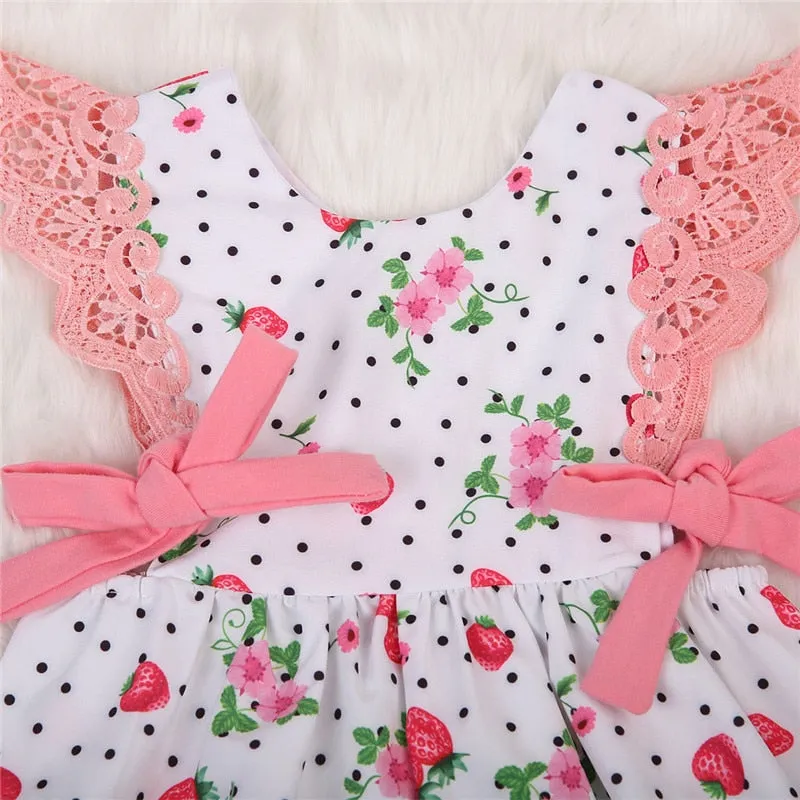 Strawberry Lace Romper