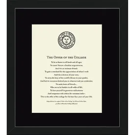 The Offer of the College Framed Print