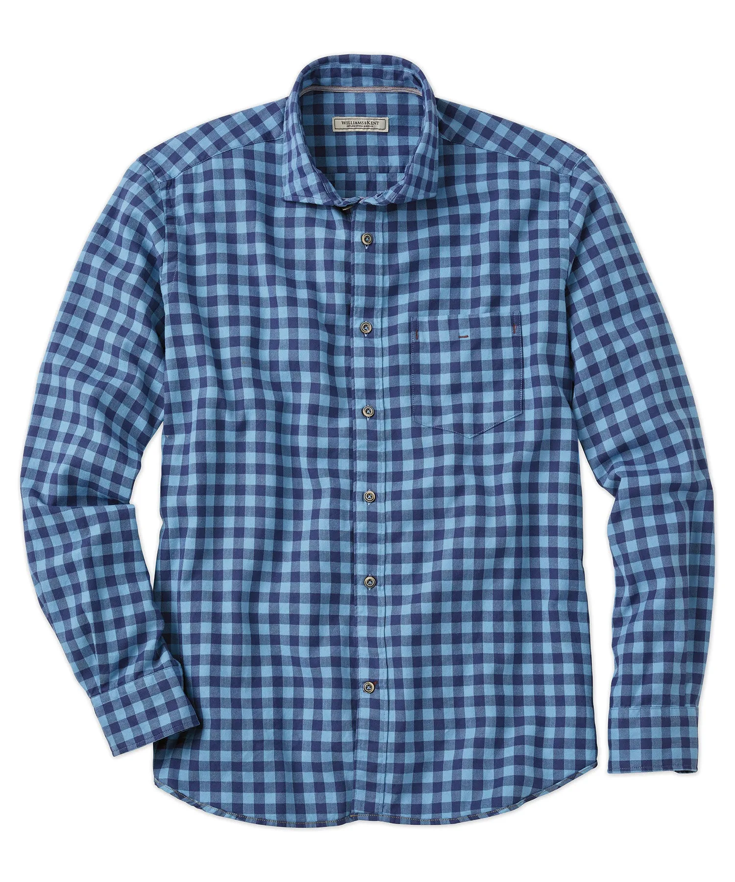 Tonal Gingham Check Long Sleeve Sport Shirt