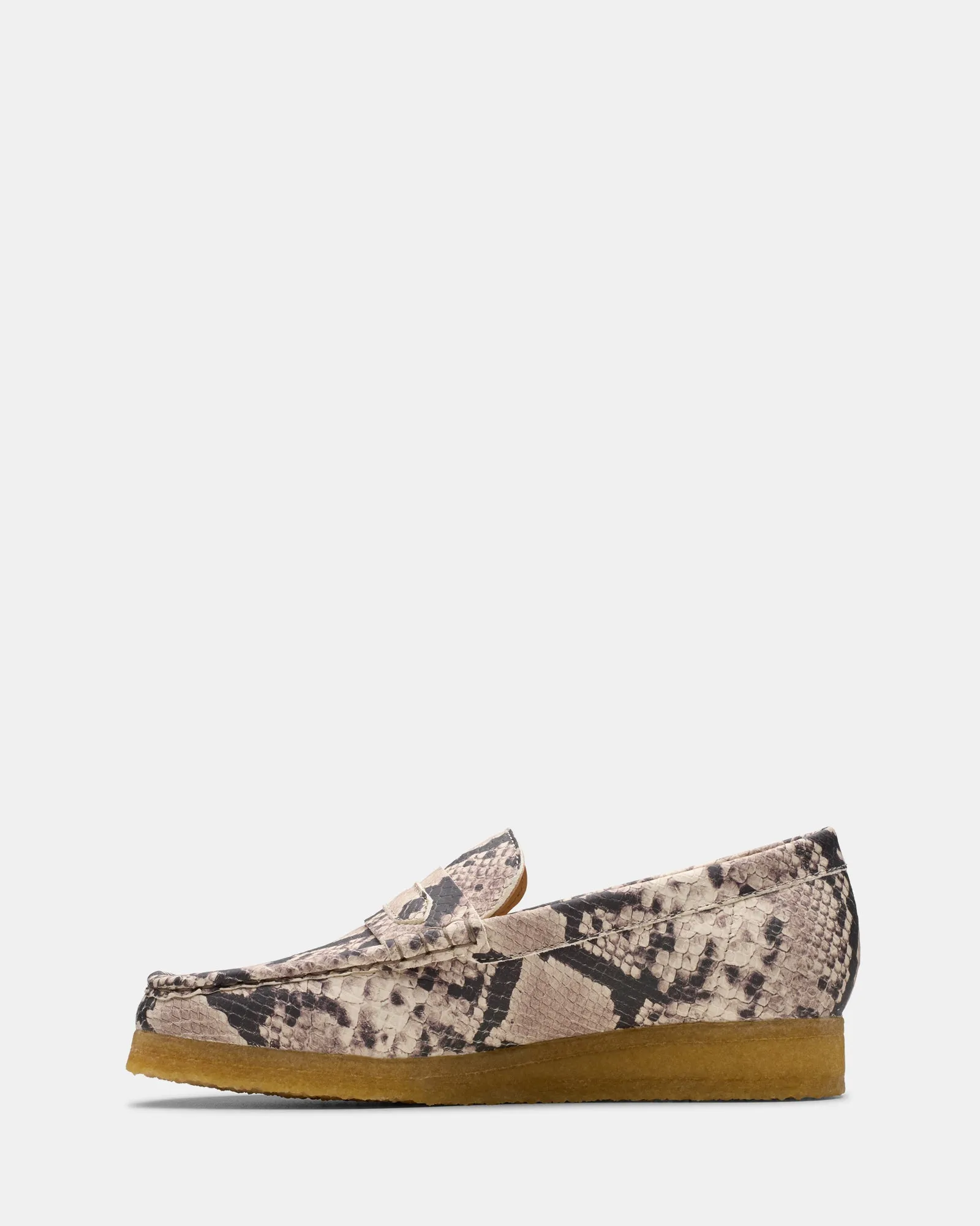 WALLABEE LOAFER (W) Grey Snake Lea